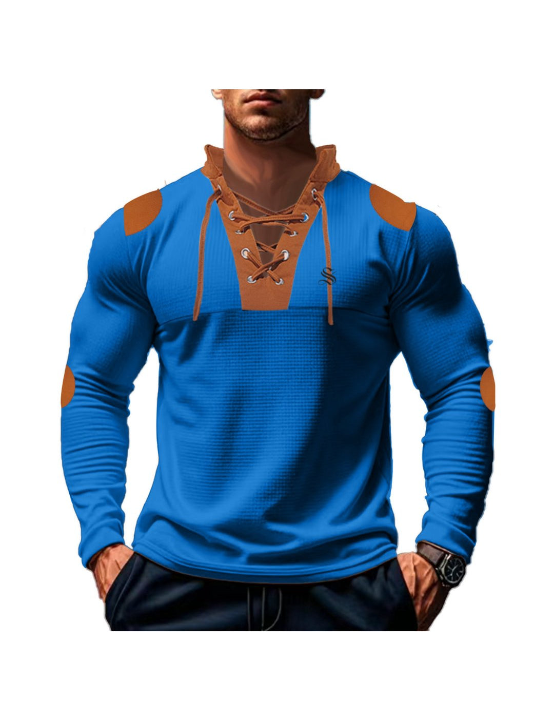 TangoMen 3 - Long Sleeves V - Neck Shirt for Men - Sarman Fashion - Wholesale Clothing Fashion Brand for Men from Canada