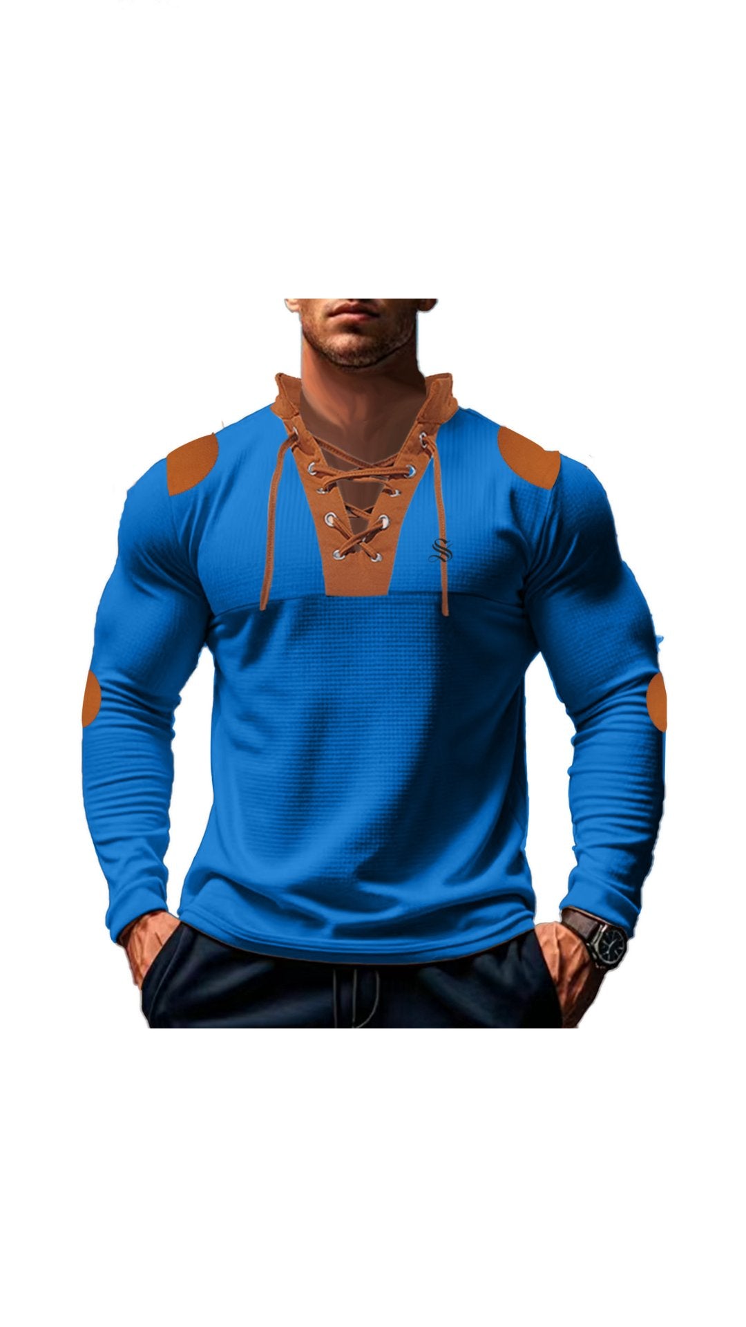 TangoMen 3 - Long Sleeves V - Neck Shirt for Men - Sarman Fashion - Wholesale Clothing Fashion Brand for Men from Canada