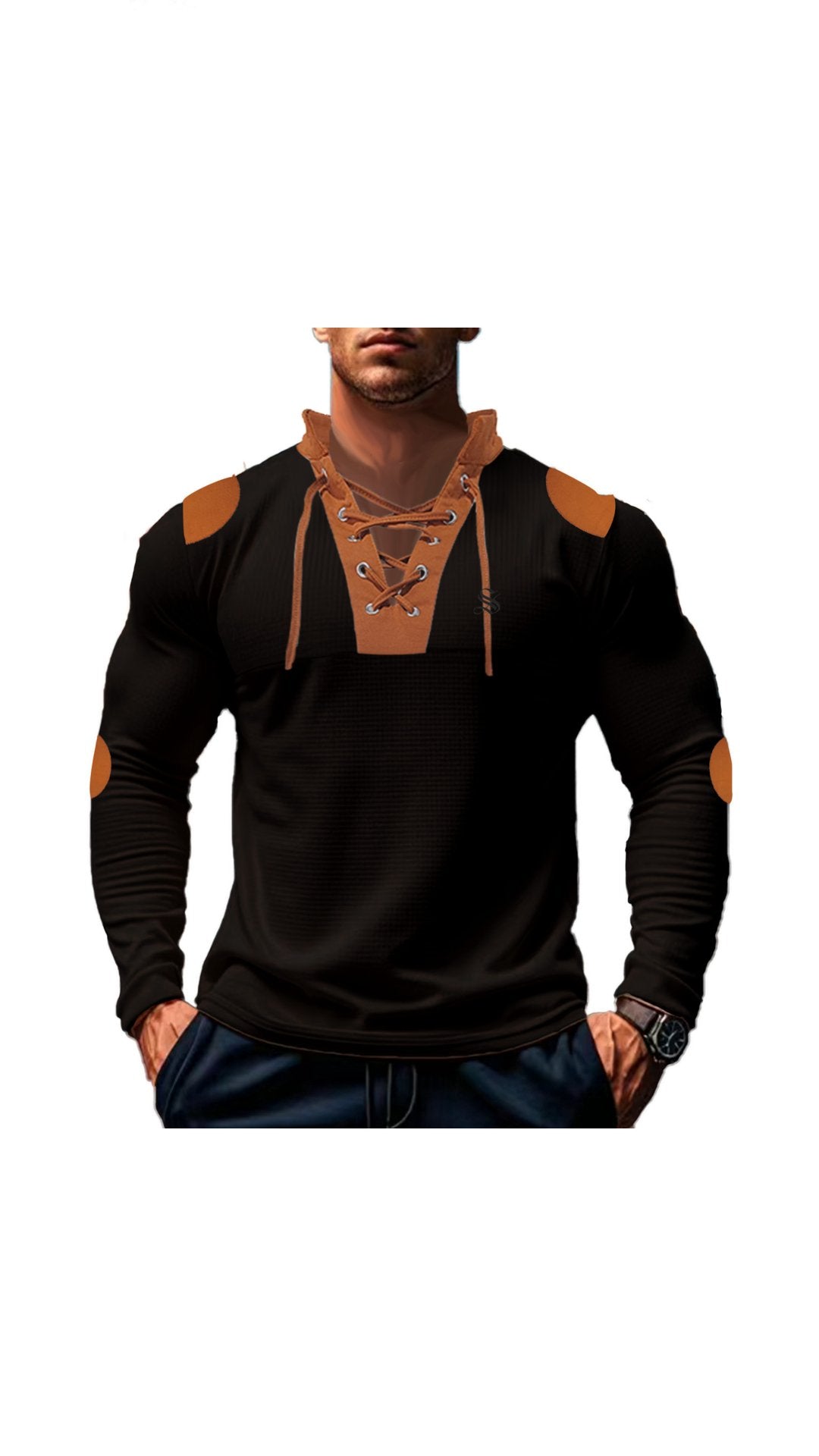 TangoMen 3 - Long Sleeves V - Neck Shirt for Men - Sarman Fashion - Wholesale Clothing Fashion Brand for Men from Canada