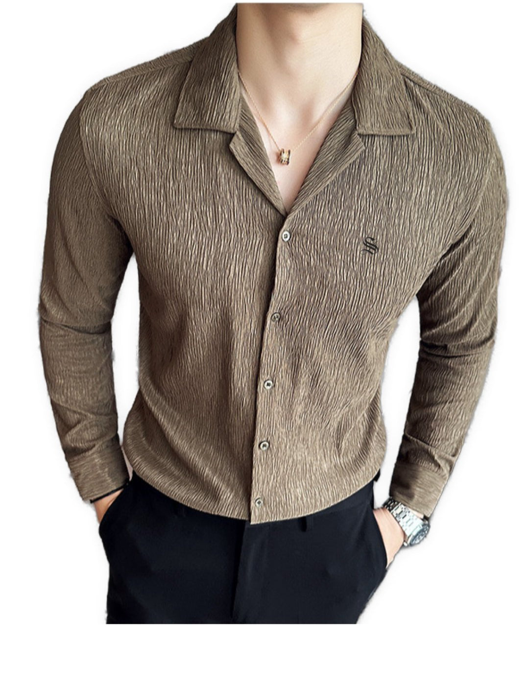 Tuxini - Long Sleeves Shirt for Men - Sarman Fashion - Wholesale Clothing Fashion Brand for Men from Canada