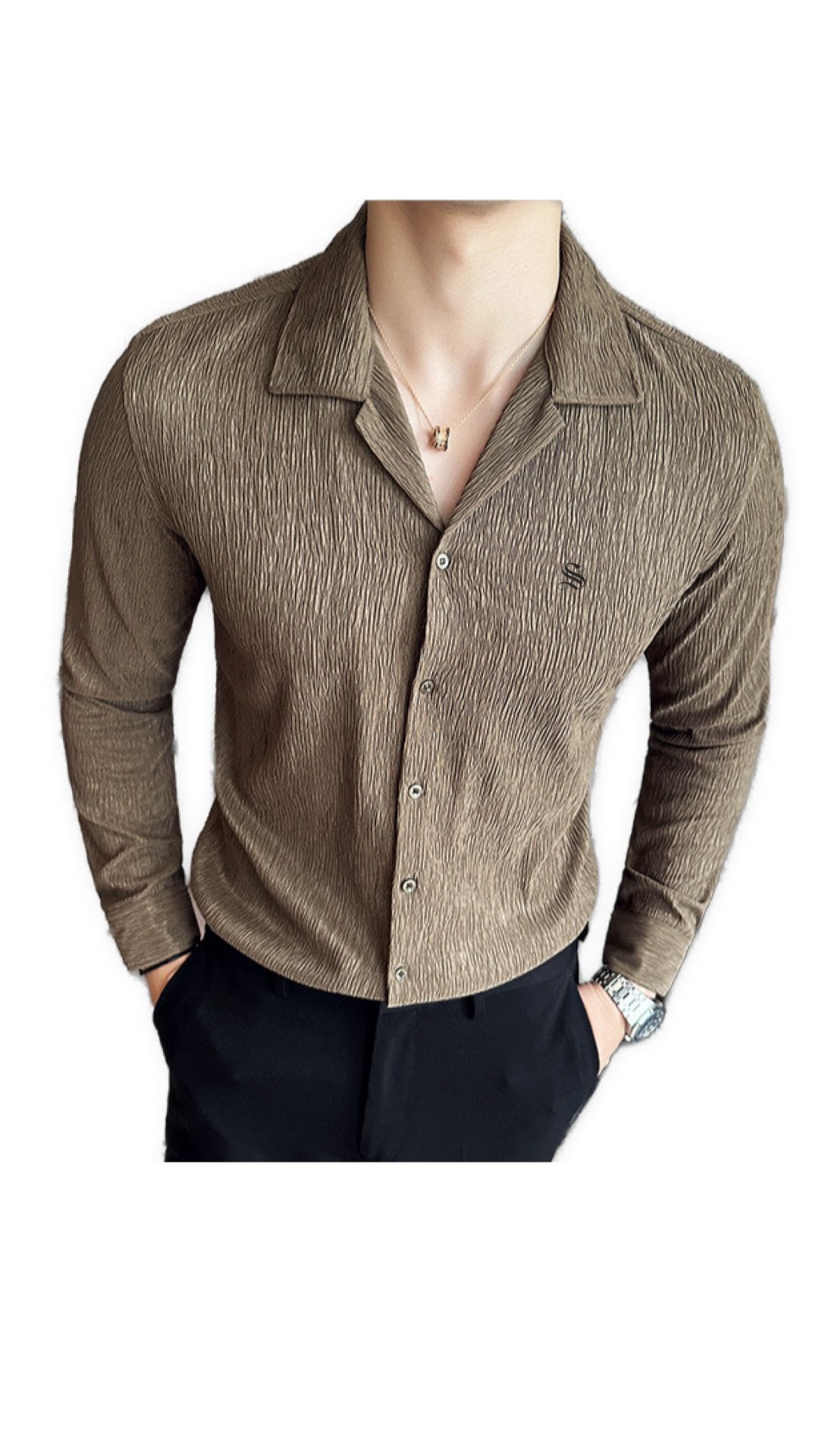 Tuxini - Long Sleeves Shirt for Men - Sarman Fashion - Wholesale Clothing Fashion Brand for Men from Canada