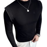 ULG 10 - High Neck Long Sleeve Shirt for Men - Sarman Fashion - Wholesale Clothing Fashion Brand for Men from Canada