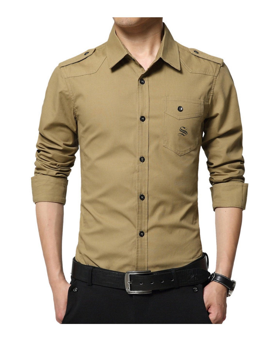 Vaza - Long Sleeves Shirt for Men - Sarman Fashion - Wholesale Clothing Fashion Brand for Men from Canada