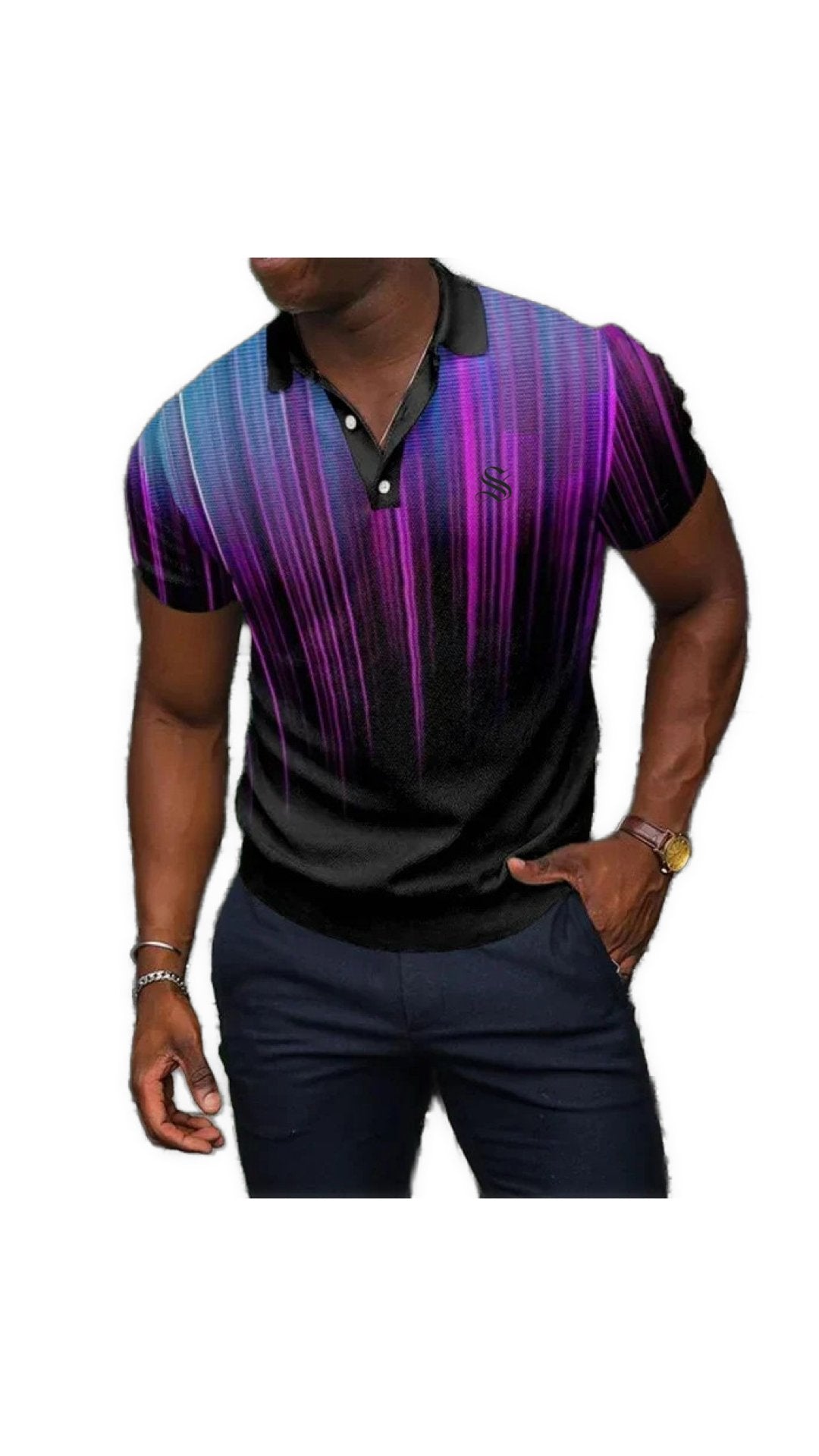 Vista 3 - Polo Shirt for Men - Sarman Fashion - Wholesale Clothing Fashion Brand for Men from Canada