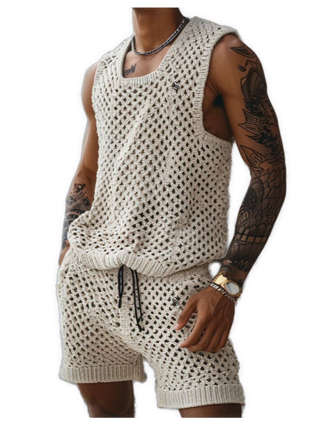 Voppa - Set Tank Top & Shorts for Men - Sarman Fashion - Wholesale Clothing Fashion Brand for Men from Canada