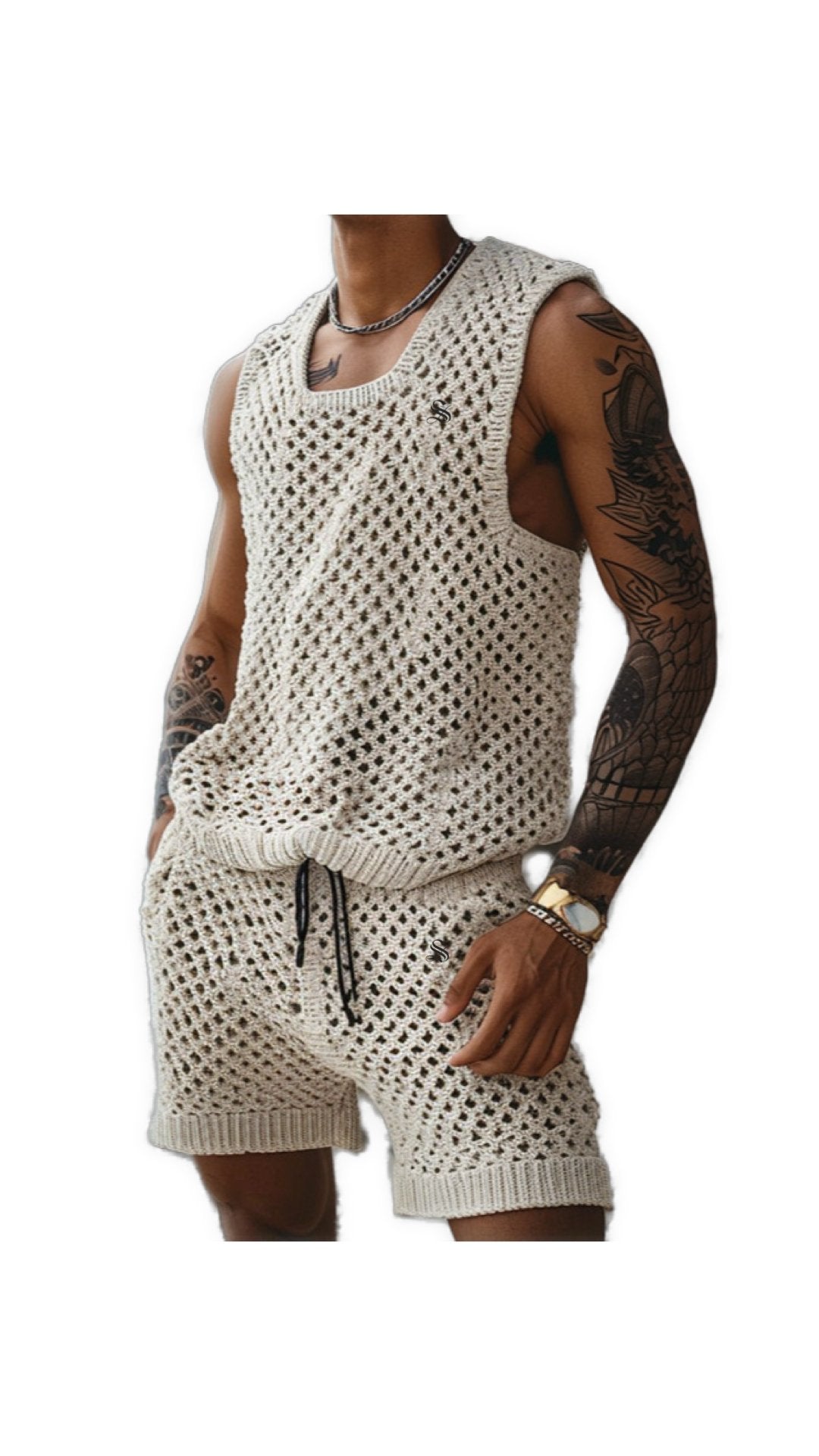 Voppa - Set Tank Top & Shorts for Men - Sarman Fashion - Wholesale Clothing Fashion Brand for Men from Canada