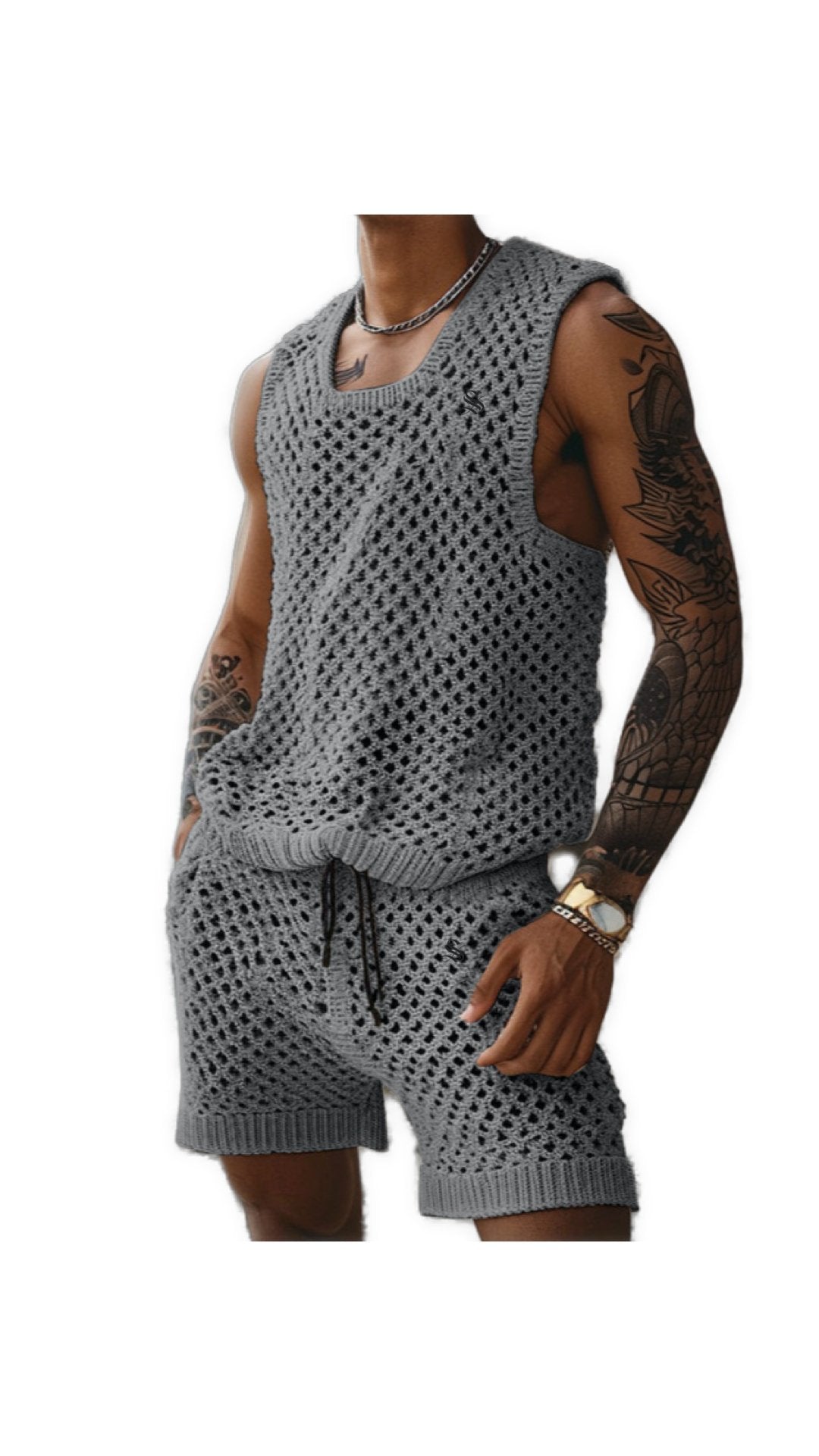 Voppa - Set Tank Top & Shorts for Men - Sarman Fashion - Wholesale Clothing Fashion Brand for Men from Canada