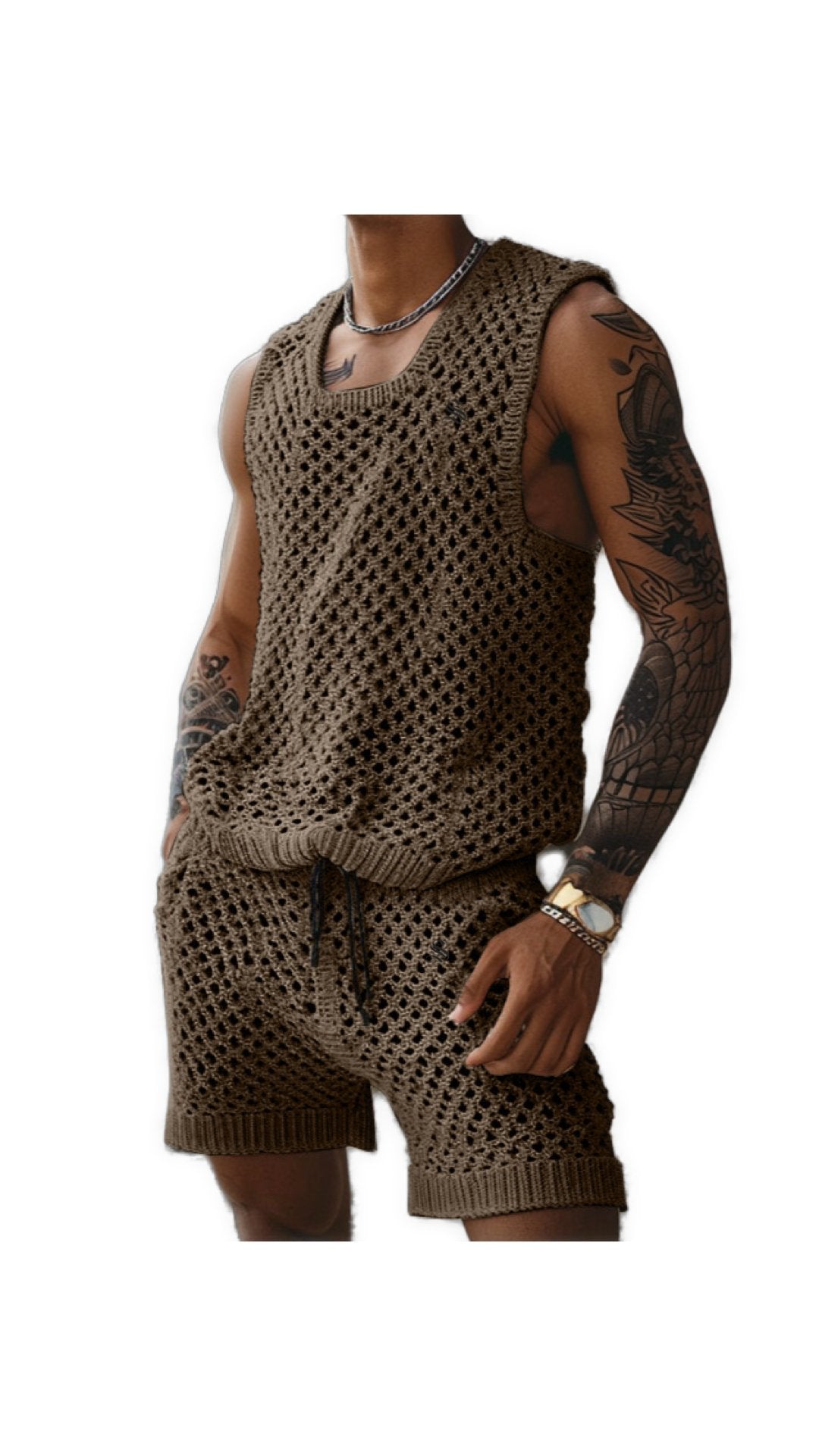 Voppa - Set Tank Top & Shorts for Men - Sarman Fashion - Wholesale Clothing Fashion Brand for Men from Canada