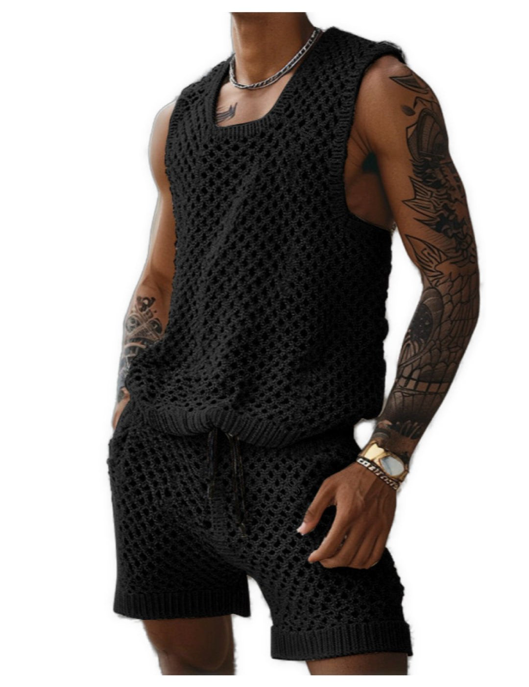 Voppa - Set Tank Top & Shorts for Men - Sarman Fashion - Wholesale Clothing Fashion Brand for Men from Canada