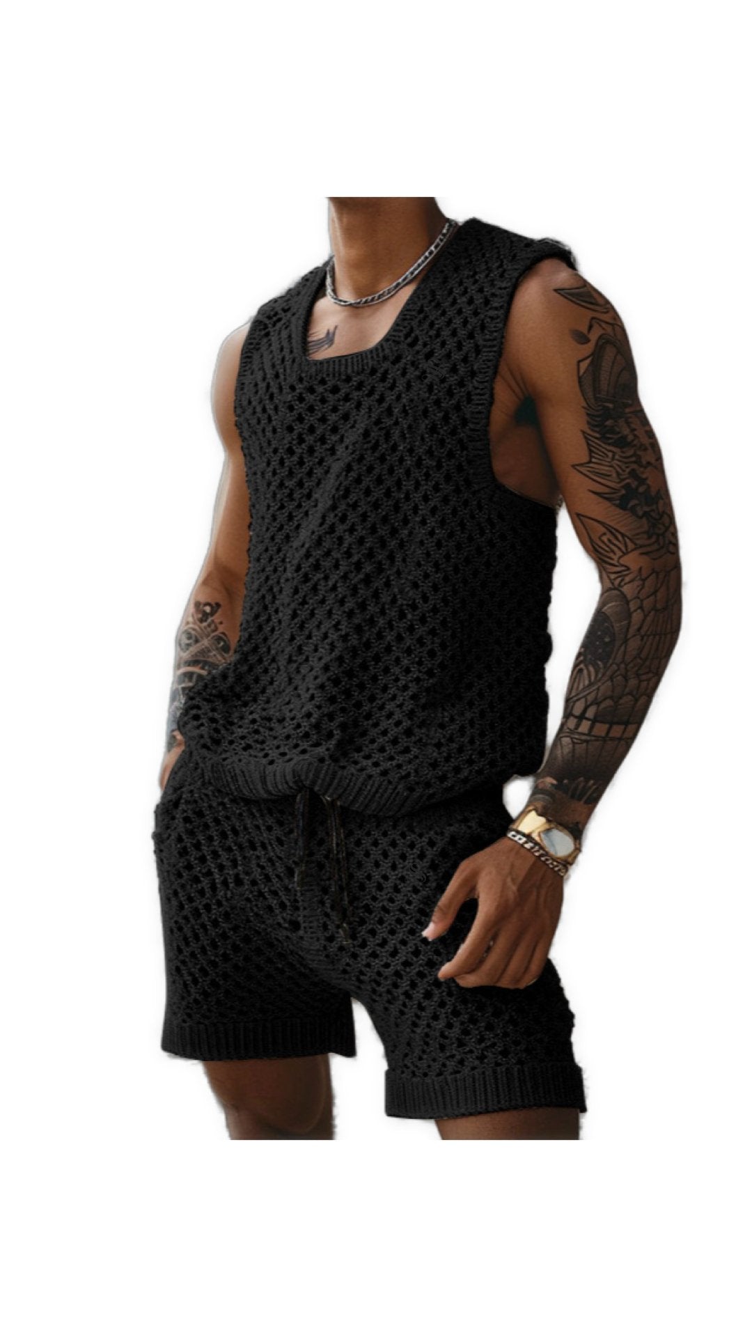 Voppa - Set Tank Top & Shorts for Men - Sarman Fashion - Wholesale Clothing Fashion Brand for Men from Canada