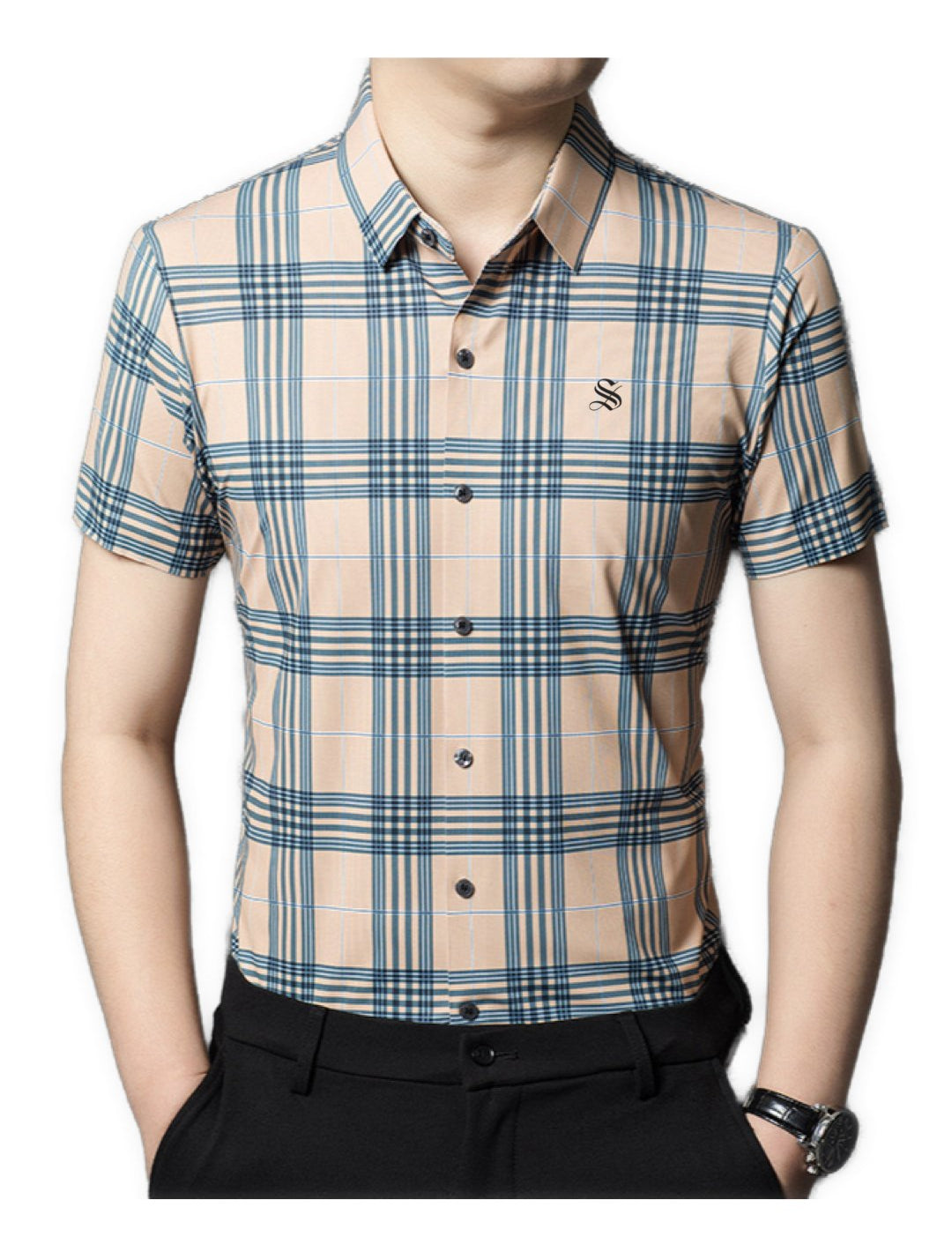 Weluka - Short Sleeves Shirt for Men - Sarman Fashion - Wholesale Clothing Fashion Brand for Men from Canada