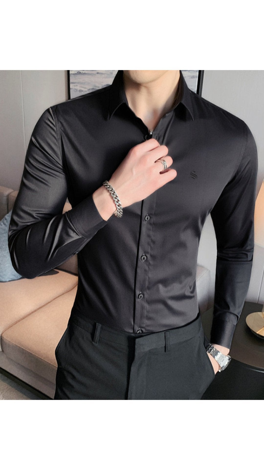 WOKO 2 - Long Sleeves Shirt for Men - Sarman Fashion - Wholesale Clothing Fashion Brand for Men from Canada