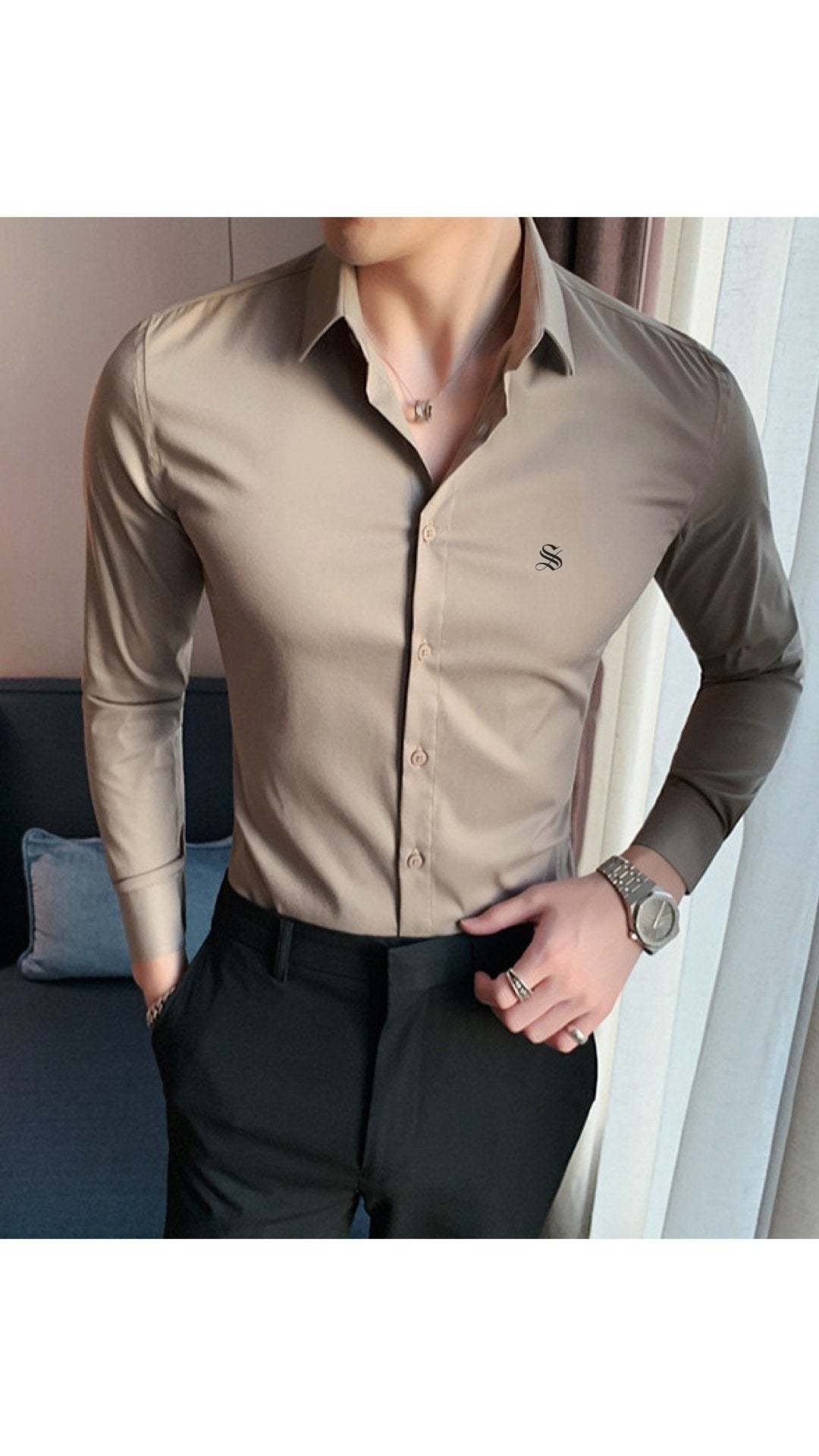 WOKO 2 - Long Sleeves Shirt for Men - Sarman Fashion - Wholesale Clothing Fashion Brand for Men from Canada