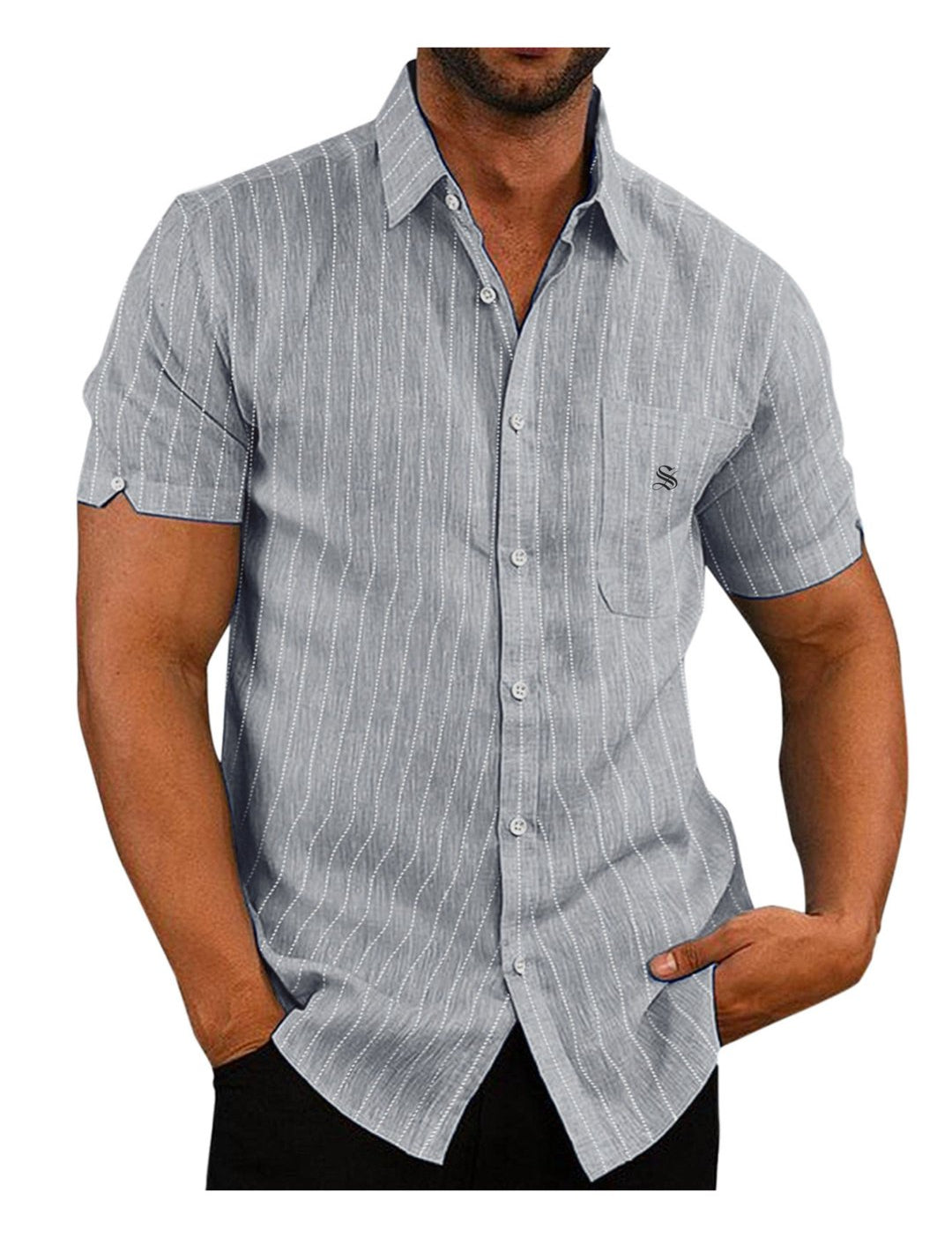 Wuduwa - Short Sleeves Shirt for Men - Sarman Fashion - Wholesale Clothing Fashion Brand for Men from Canada