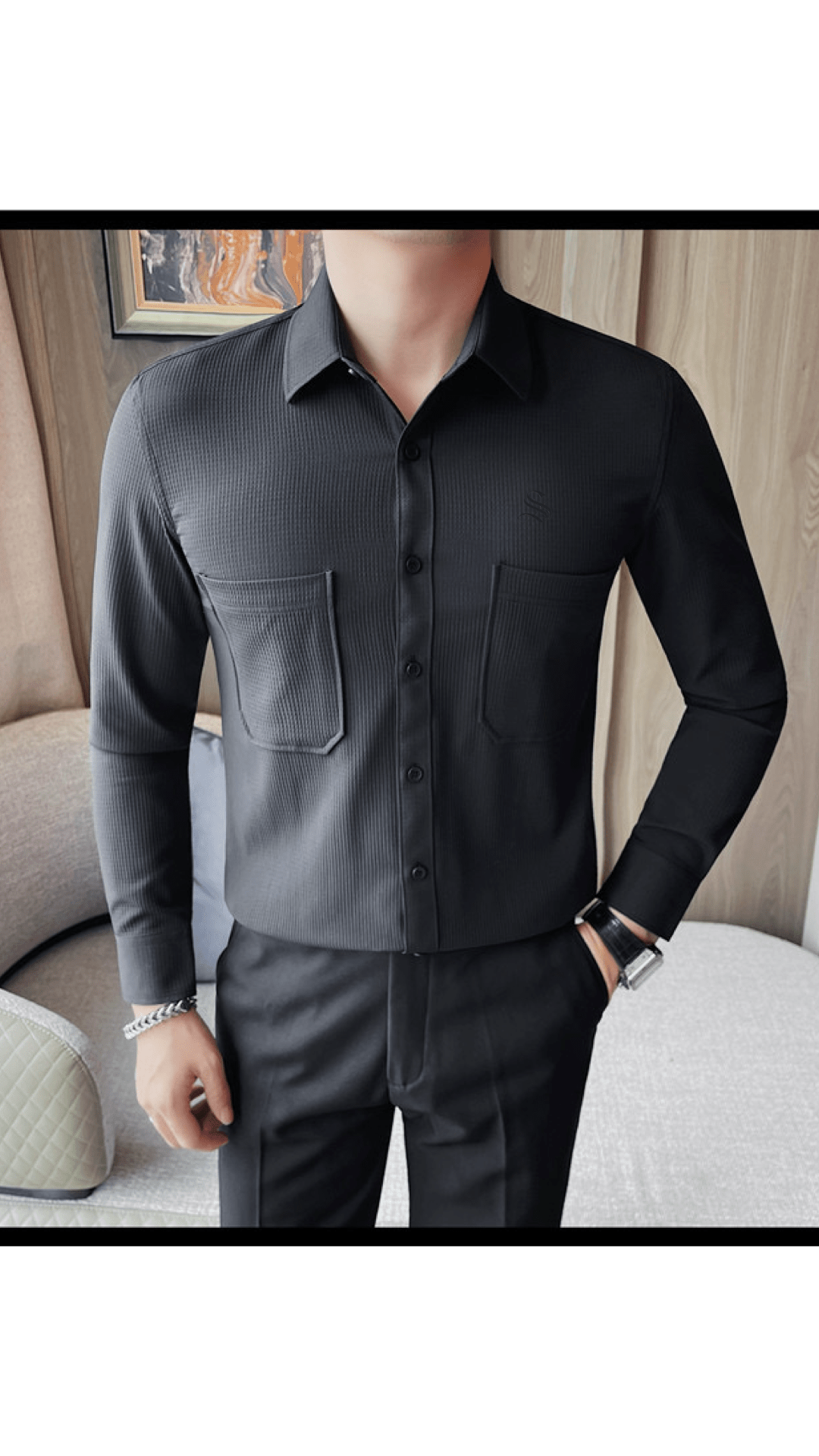 Xuha - Long Sleeves Shirt for Men - Sarman Fashion - Wholesale Clothing Fashion Brand for Men from Canada