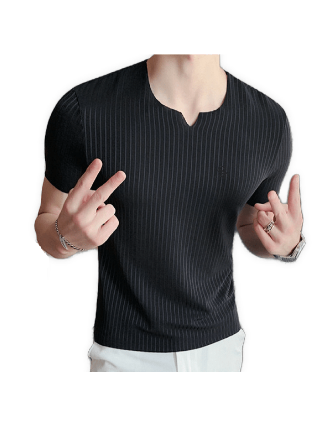 Xurki 4 - V - Neck T-Shirt for Men - Sarman Fashion - Wholesale Clothing Fashion Brand for Men from Canada