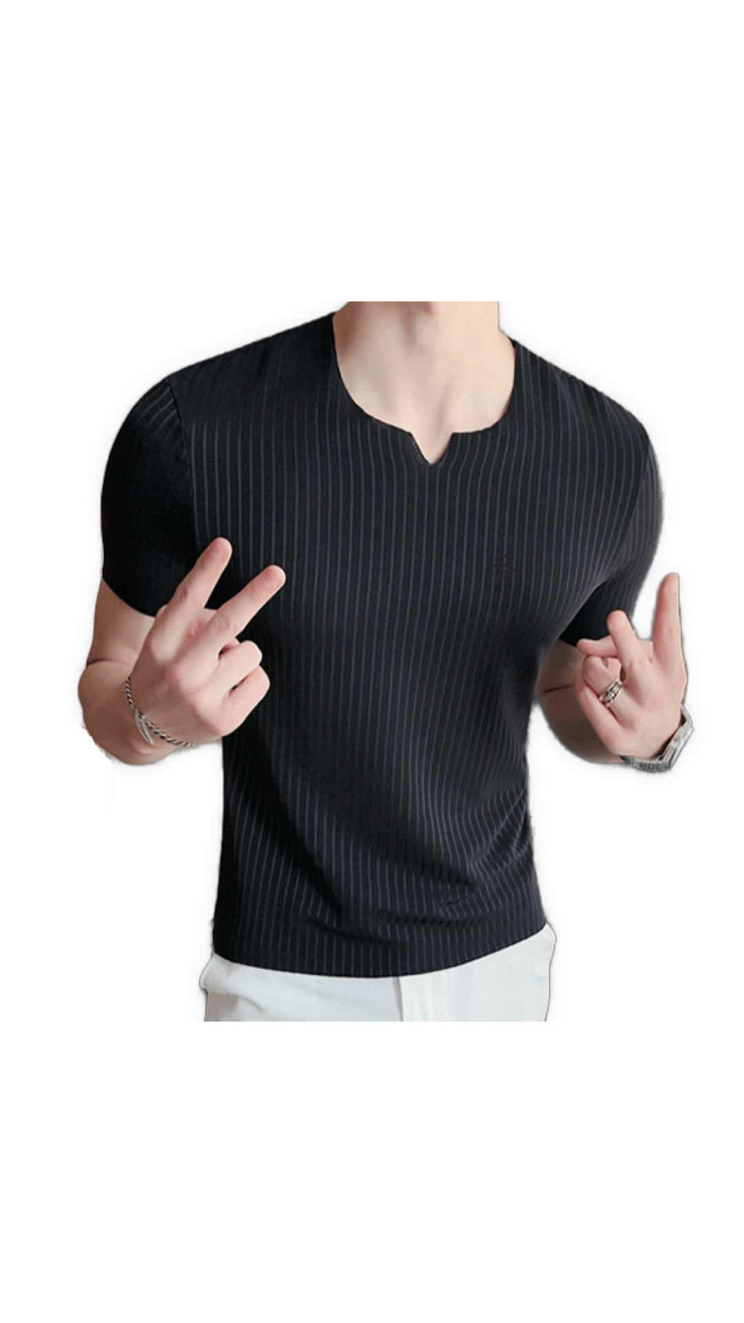 Xurki 4 - V - Neck T-Shirt for Men - Sarman Fashion - Wholesale Clothing Fashion Brand for Men from Canada