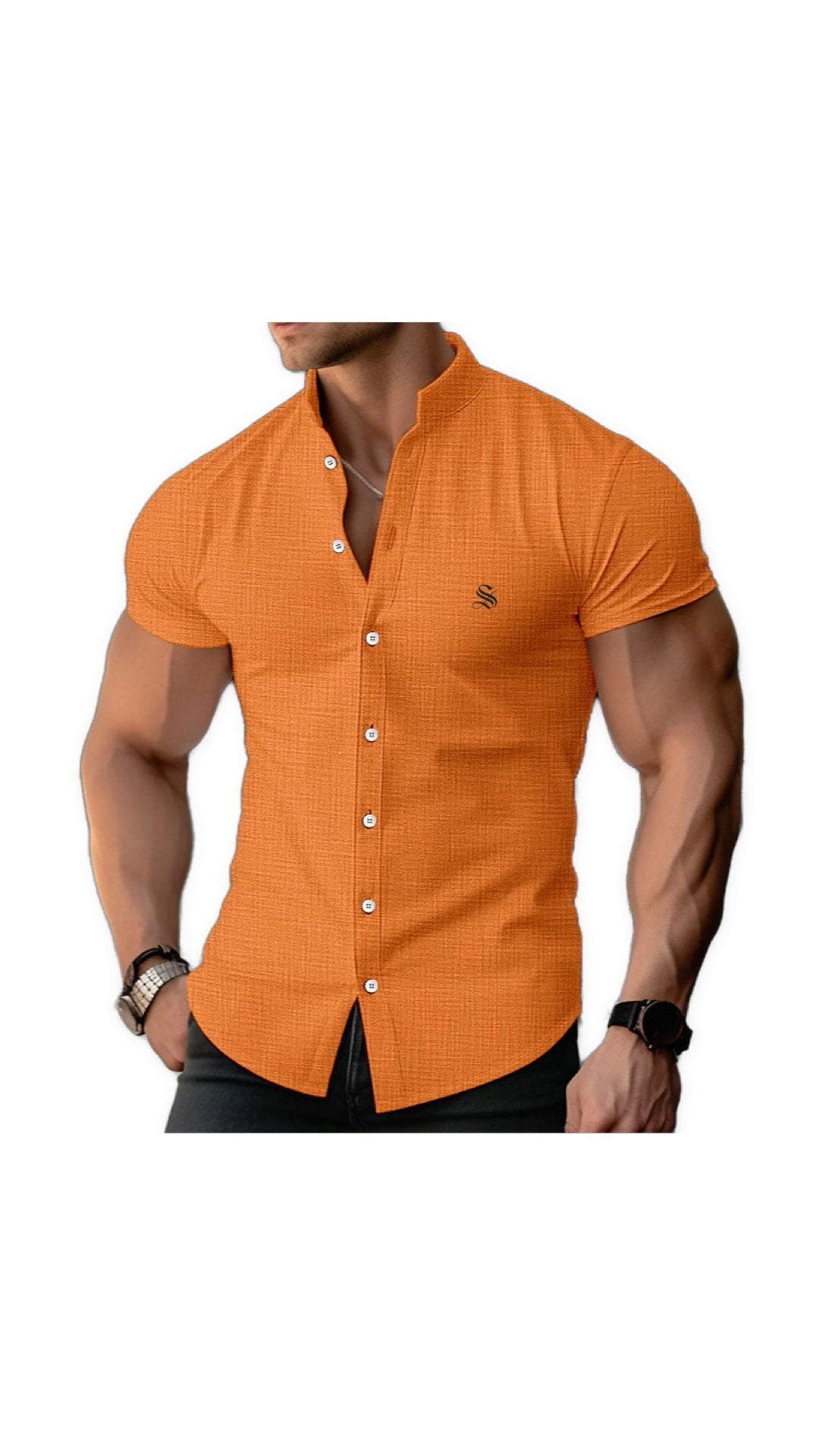 Xuzibo - Short Sleeves Shirt for Men - Sarman Fashion - Wholesale Clothing Fashion Brand for Men from Canada