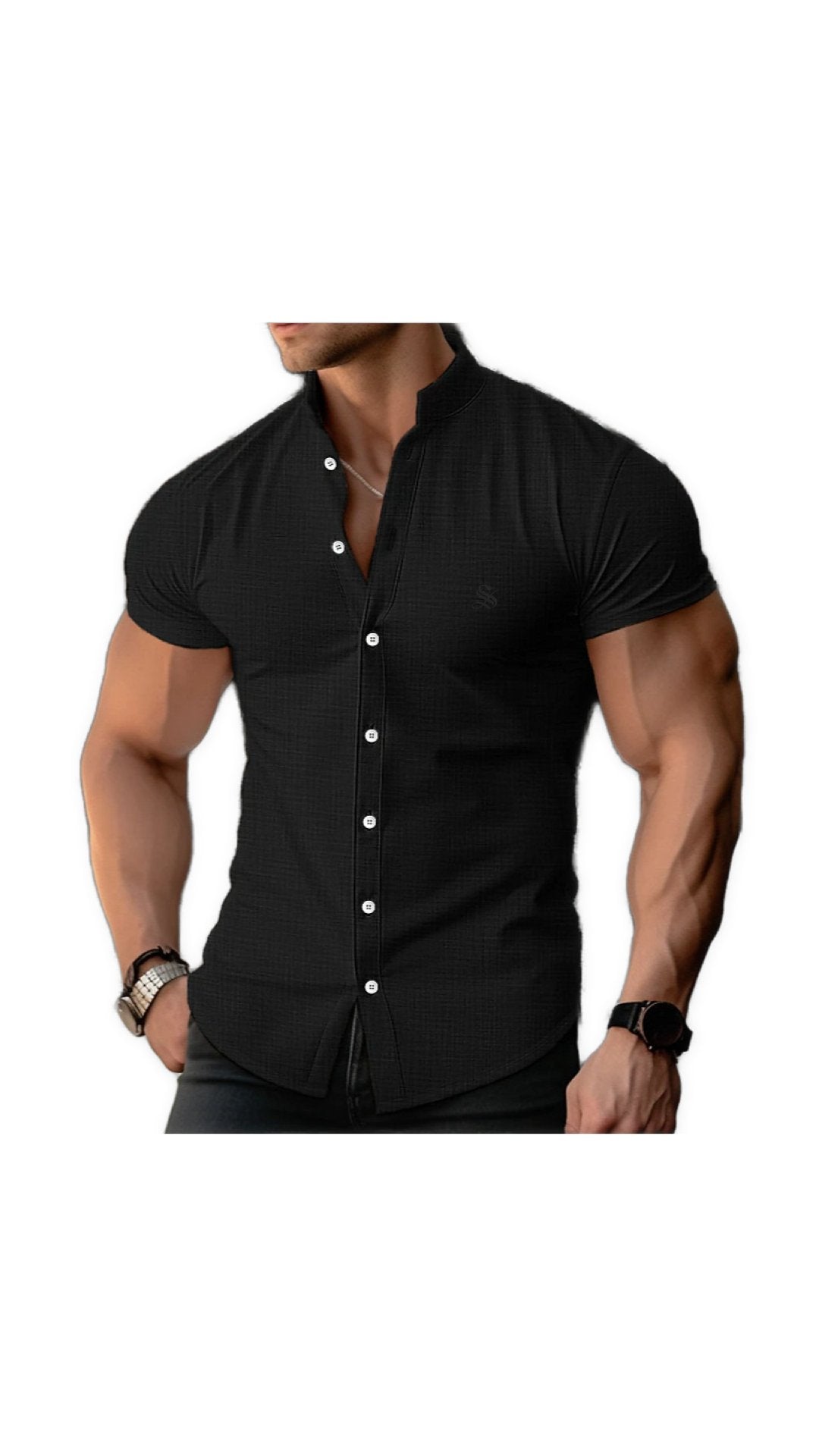 Xuzibo - Short Sleeves Shirt for Men - Sarman Fashion - Wholesale Clothing Fashion Brand for Men from Canada