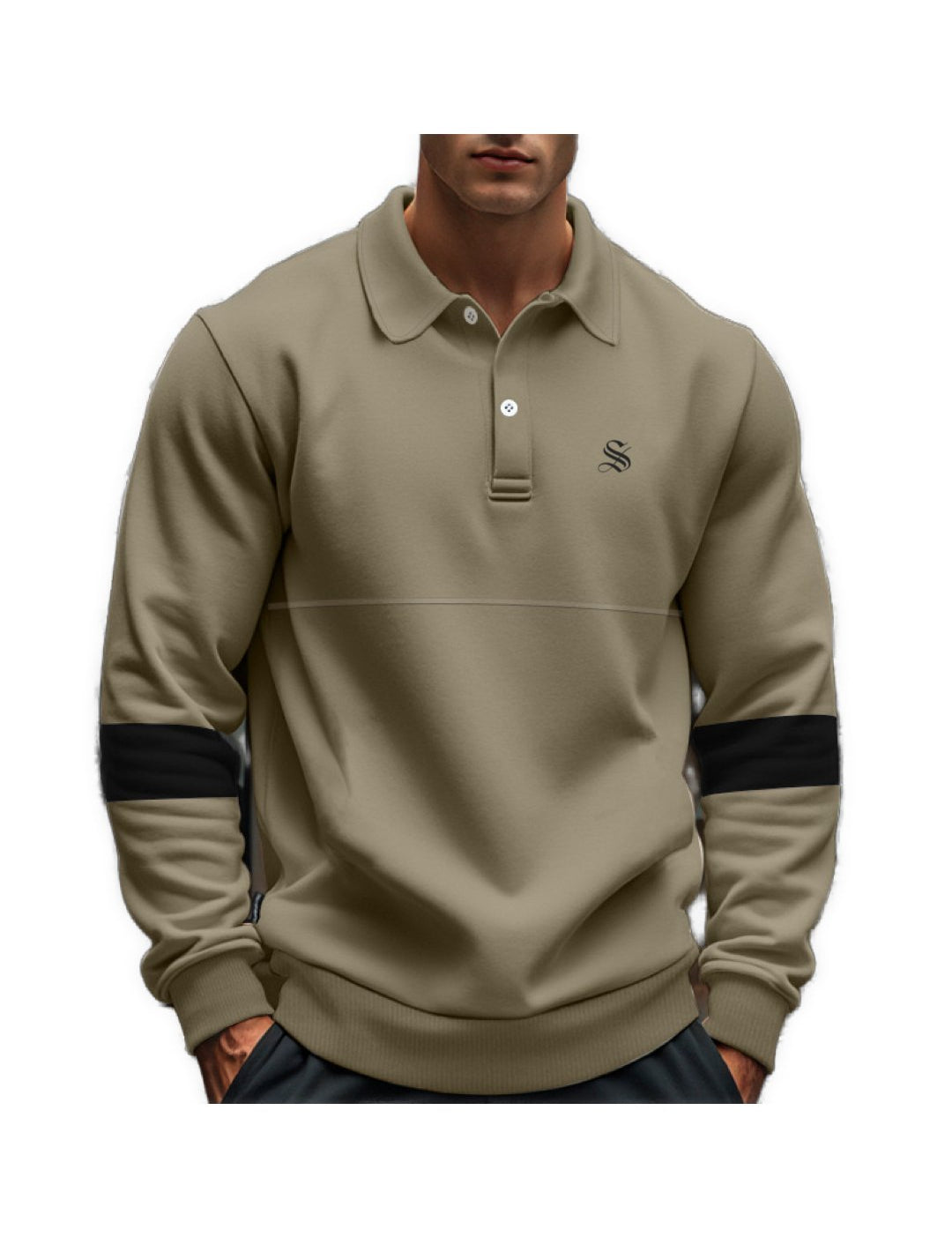 Yneb - Long Sleeves Polo Shirt for Men - Sarman Fashion - Wholesale Clothing Fashion Brand for Men from Canada