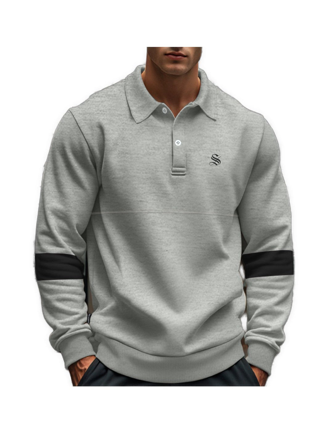 Yneb - Long Sleeves Polo Shirt for Men - Sarman Fashion - Wholesale Clothing Fashion Brand for Men from Canada