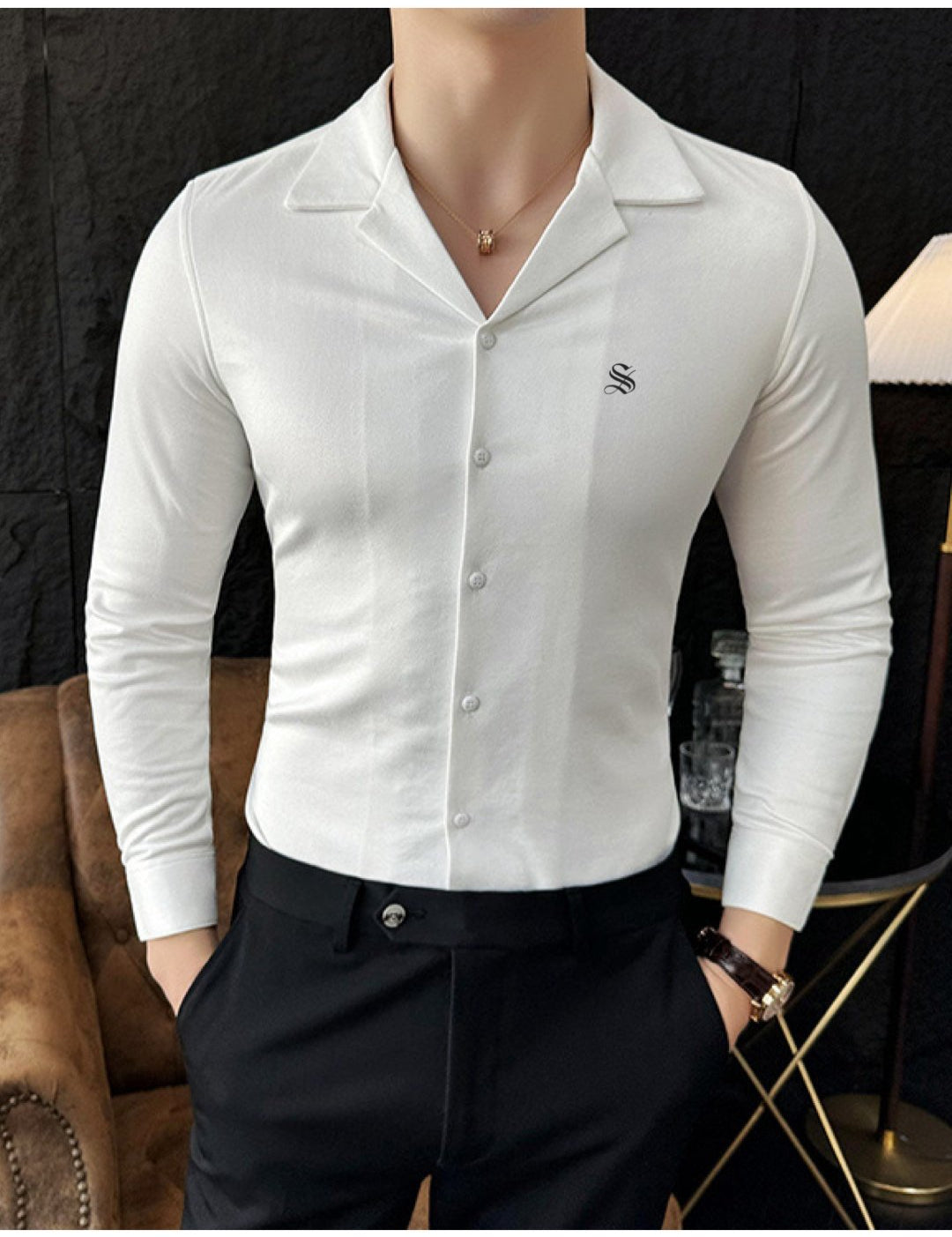 YYTYI - Long Sleeves Shirt for Men - Sarman Fashion - Wholesale Clothing Fashion Brand for Men from Canada