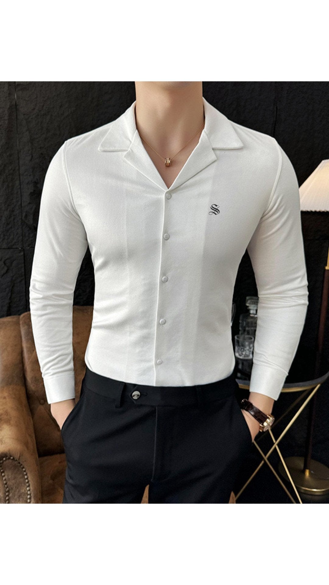 YYTYI - Long Sleeves Shirt for Men - Sarman Fashion - Wholesale Clothing Fashion Brand for Men from Canada