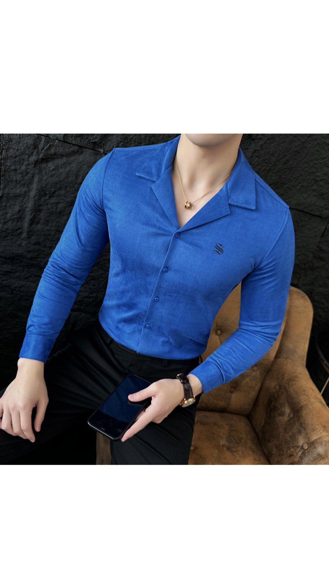 YYTYI - Long Sleeves Shirt for Men - Sarman Fashion - Wholesale Clothing Fashion Brand for Men from Canada