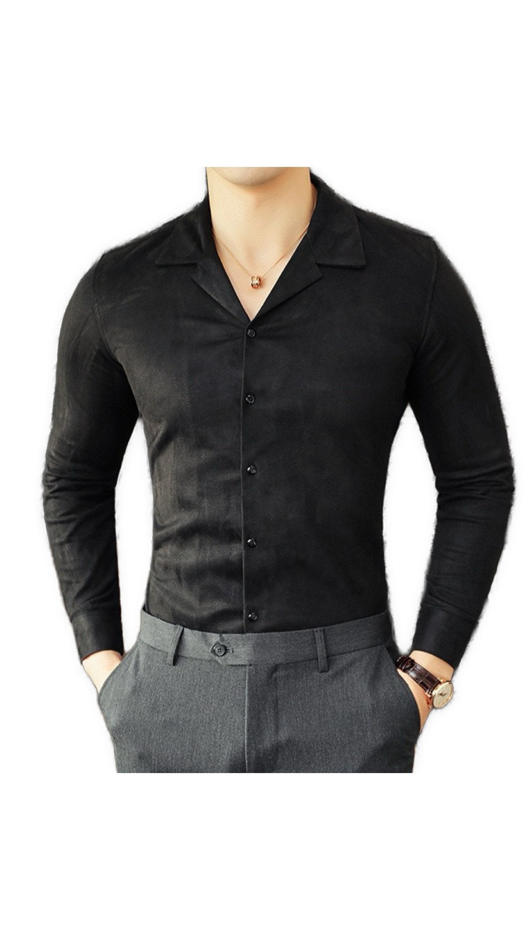 YYTYI - Long Sleeves Shirt for Men - Sarman Fashion - Wholesale Clothing Fashion Brand for Men from Canada