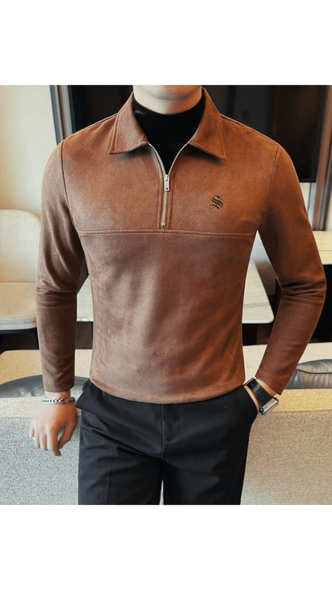 ZamJ - Long Sleeves Polo Shirt for Men - Sarman Fashion - Wholesale Clothing Fashion Brand for Men from Canada