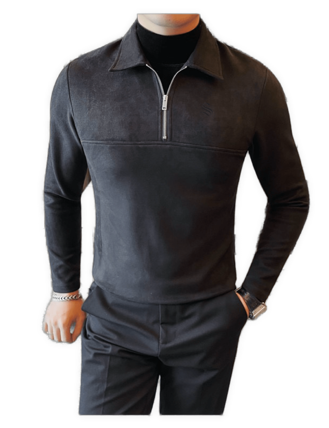 ZamJ - Long Sleeves Polo Shirt for Men - Sarman Fashion - Wholesale Clothing Fashion Brand for Men from Canada