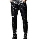 Zihan - Black Pu - Leather Pant’s for Men - Sarman Fashion - Wholesale Clothing Fashion Brand for Men from Canada