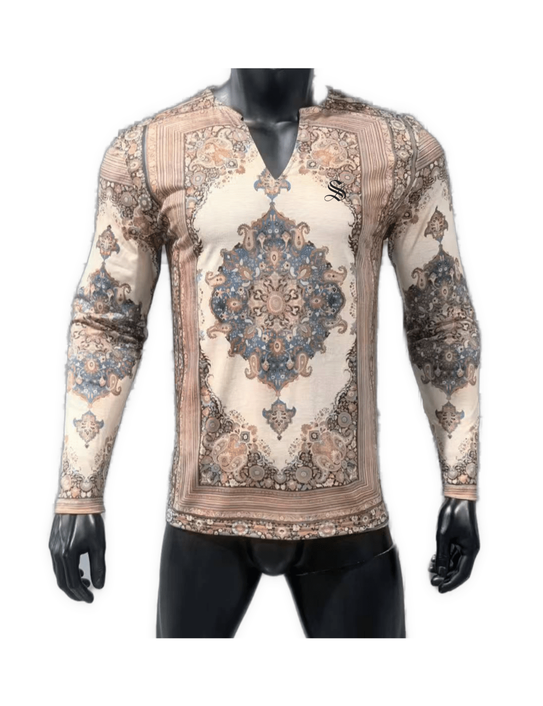 Zimja - Long V - Neck Shirt for Men - Sarman Fashion - Wholesale Clothing Fashion Brand for Men from Canada