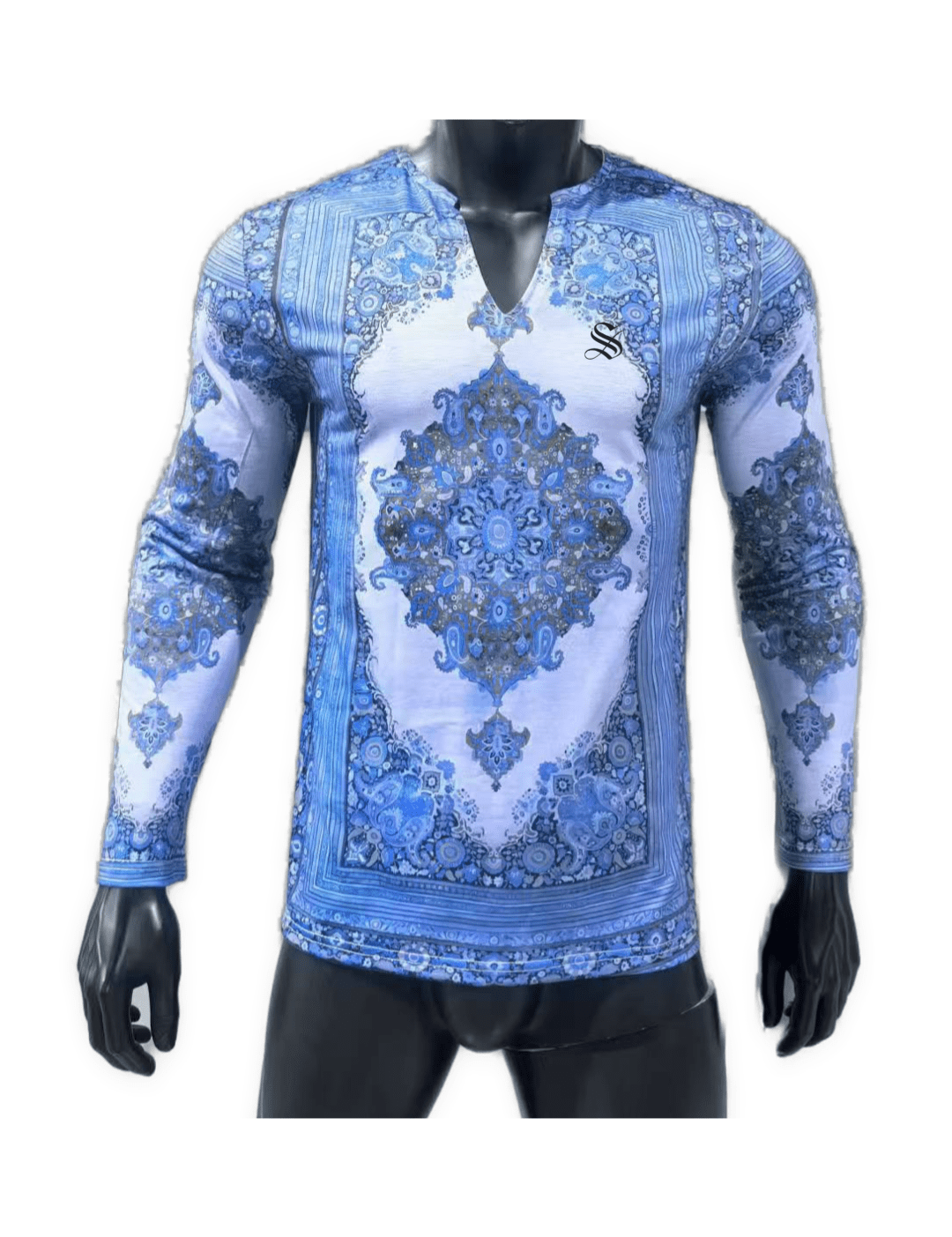 Zimja - Long V - Neck Shirt for Men - Sarman Fashion - Wholesale Clothing Fashion Brand for Men from Canada