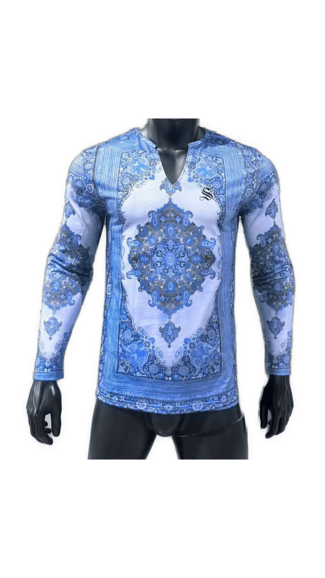 Zimja - Long V - Neck Shirt for Men - Sarman Fashion - Wholesale Clothing Fashion Brand for Men from Canada