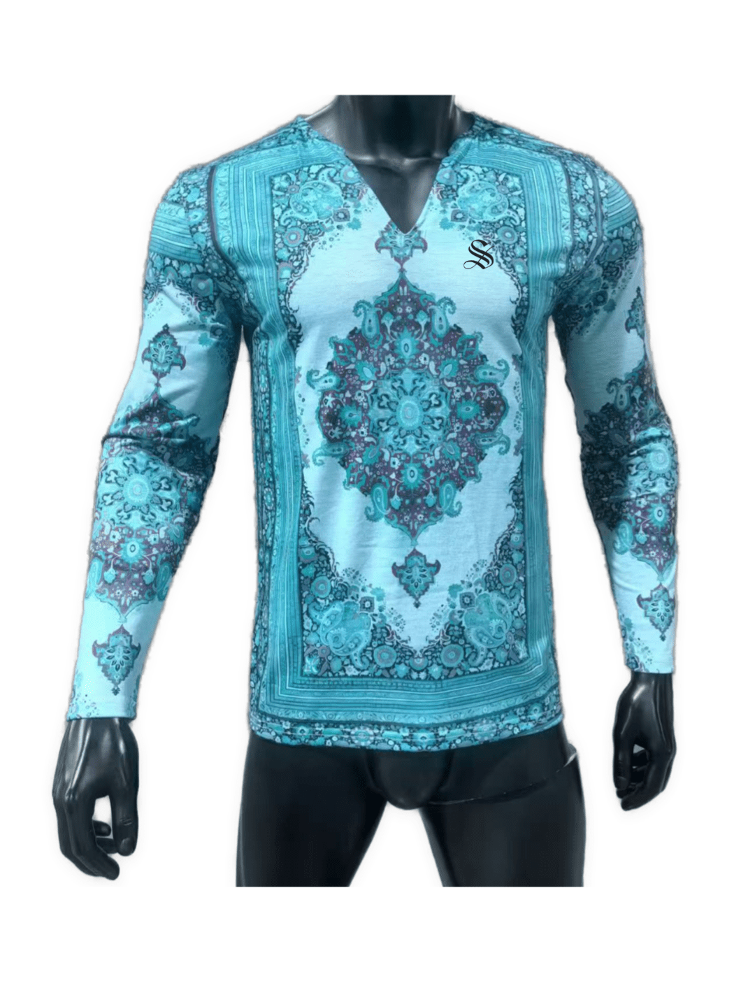 Zimja - Long V - Neck Shirt for Men - Sarman Fashion - Wholesale Clothing Fashion Brand for Men from Canada