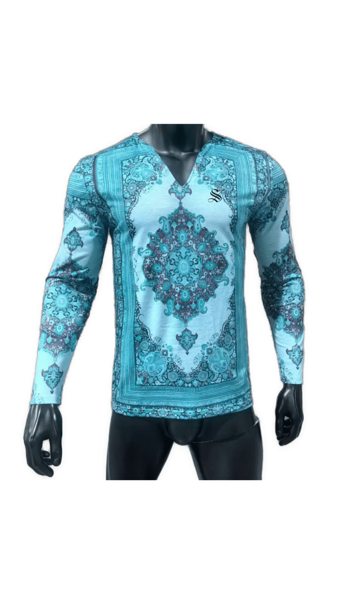 Zimja - Long V - Neck Shirt for Men - Sarman Fashion - Wholesale Clothing Fashion Brand for Men from Canada