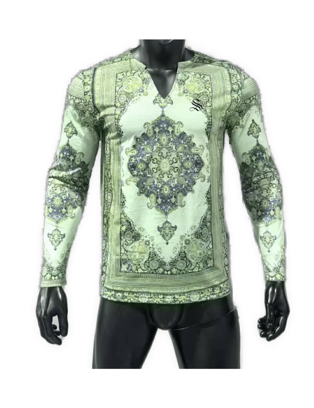 Zimja - Long V - Neck Shirt for Men - Sarman Fashion - Wholesale Clothing Fashion Brand for Men from Canada