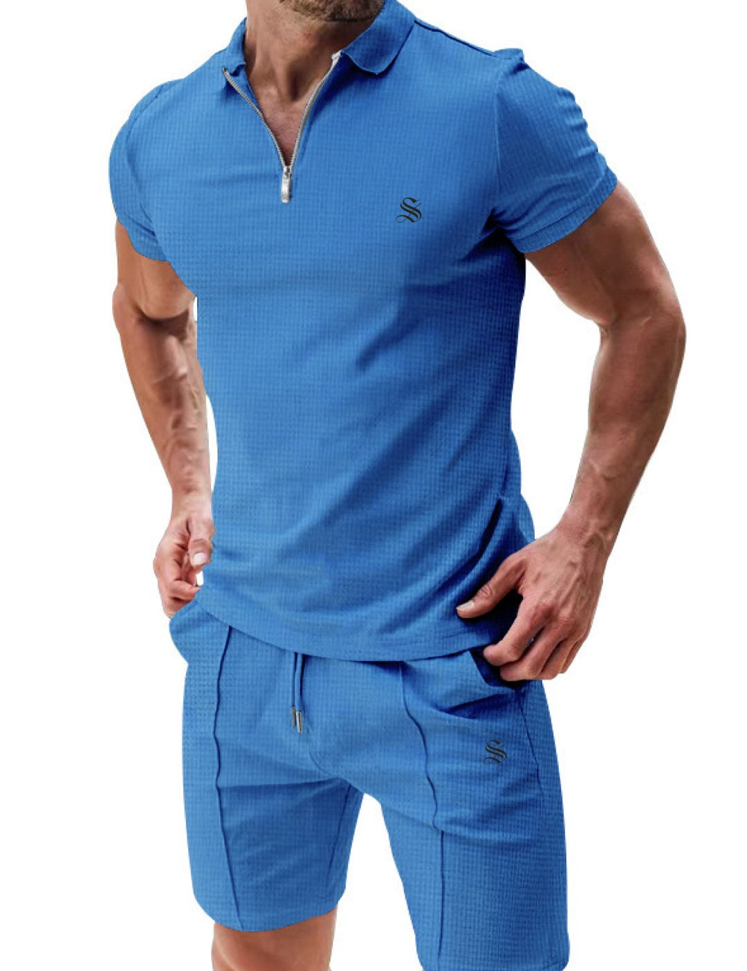 Zismia - Complete Set Polo Shirt & Shorts for Men - Sarman Fashion - Wholesale Clothing Fashion Brand for Men from Canada