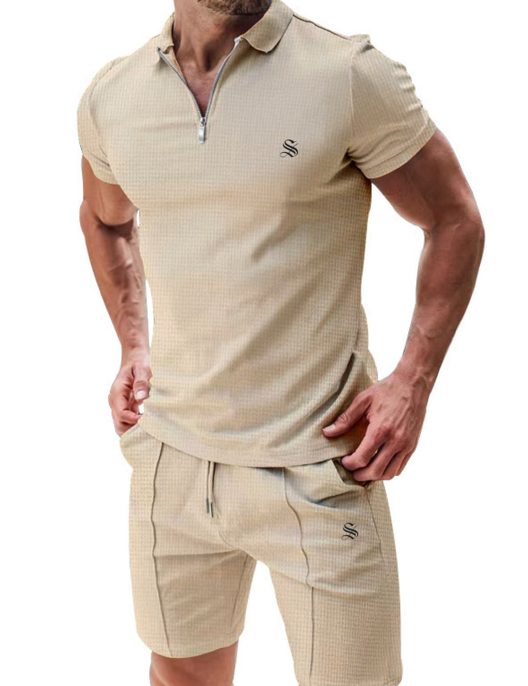 Zismia - Complete Set Polo Shirt & Shorts for Men - Sarman Fashion - Wholesale Clothing Fashion Brand for Men from Canada