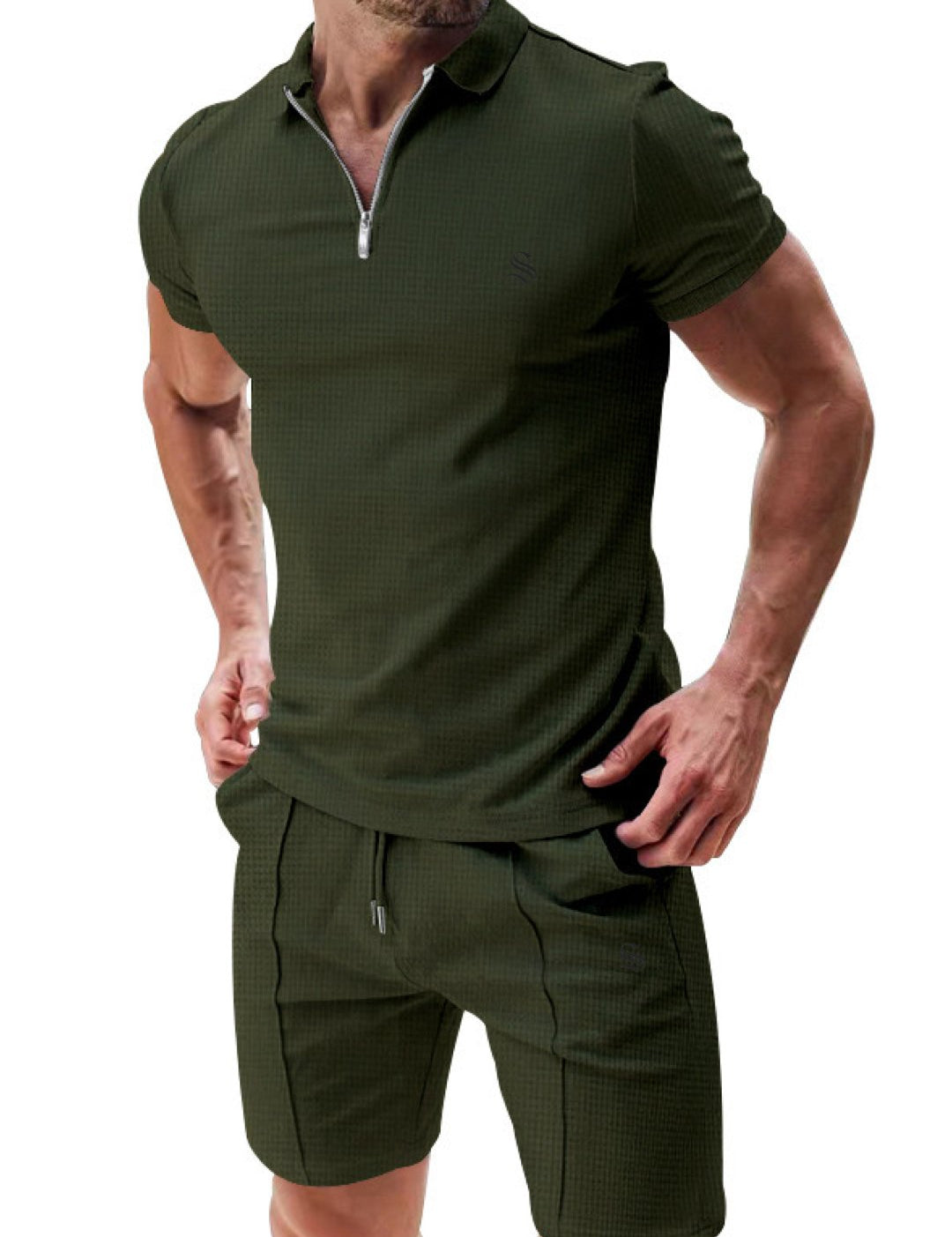 Zismia - Complete Set Polo Shirt & Shorts for Men - Sarman Fashion - Wholesale Clothing Fashion Brand for Men from Canada