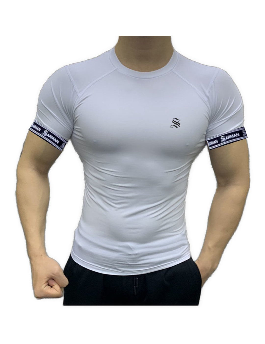 Zuws 11 - T-Shirt with Straps for Men - Sarman Fashion - Wholesale Clothing Fashion Brand for Men from Canada