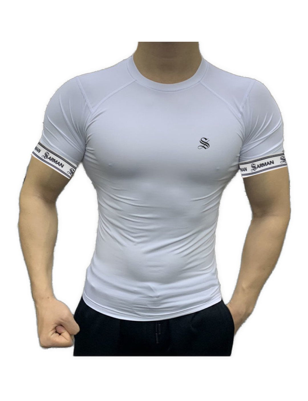 Zuws 11 - T-Shirt with Straps for Men - Sarman Fashion - Wholesale Clothing Fashion Brand for Men from Canada