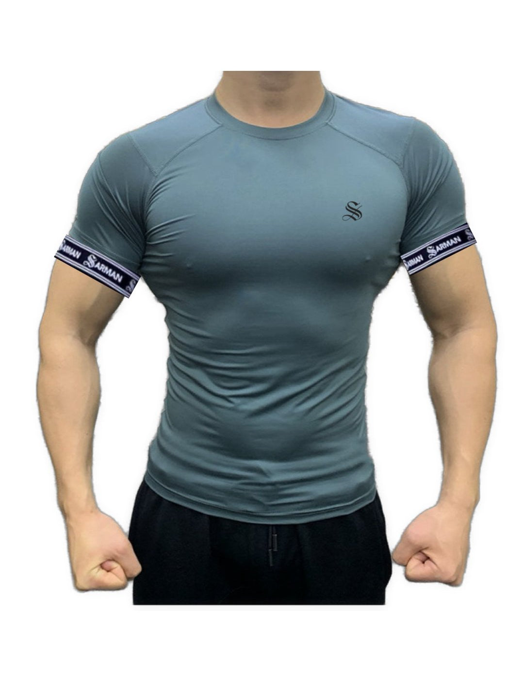 Zuws 12 - T-Shirt with Straps for Men - Sarman Fashion - Wholesale Clothing Fashion Brand for Men from Canada