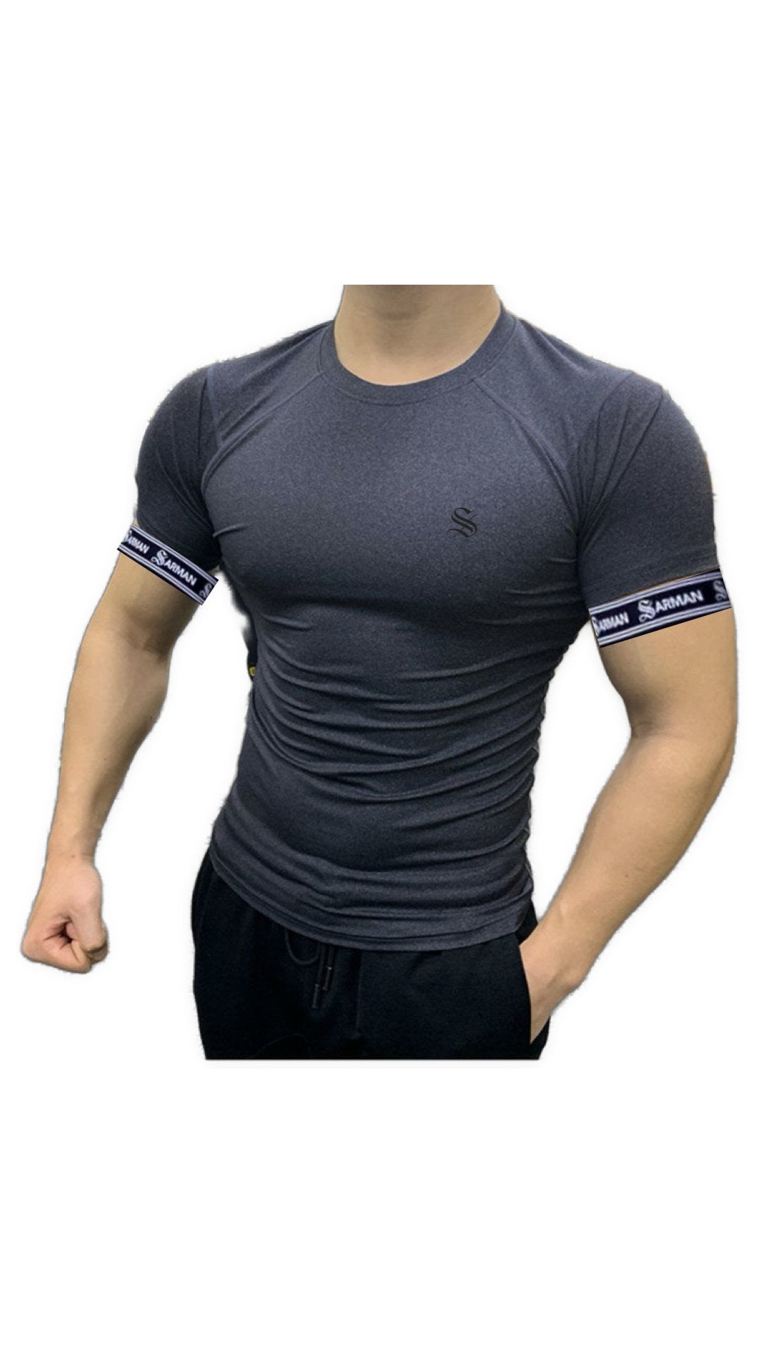 Zuws 13 - T-Shirt with Straps for Men - Sarman Fashion - Wholesale Clothing Fashion Brand for Men from Canada