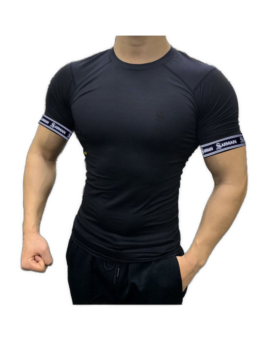 Zuws 14 - T-Shirt with Straps for Men - Sarman Fashion - Wholesale Clothing Fashion Brand for Men from Canada