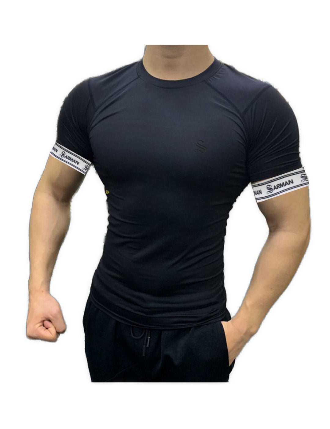 Zuws 14 - T-Shirt with Straps for Men - Sarman Fashion - Wholesale Clothing Fashion Brand for Men from Canada