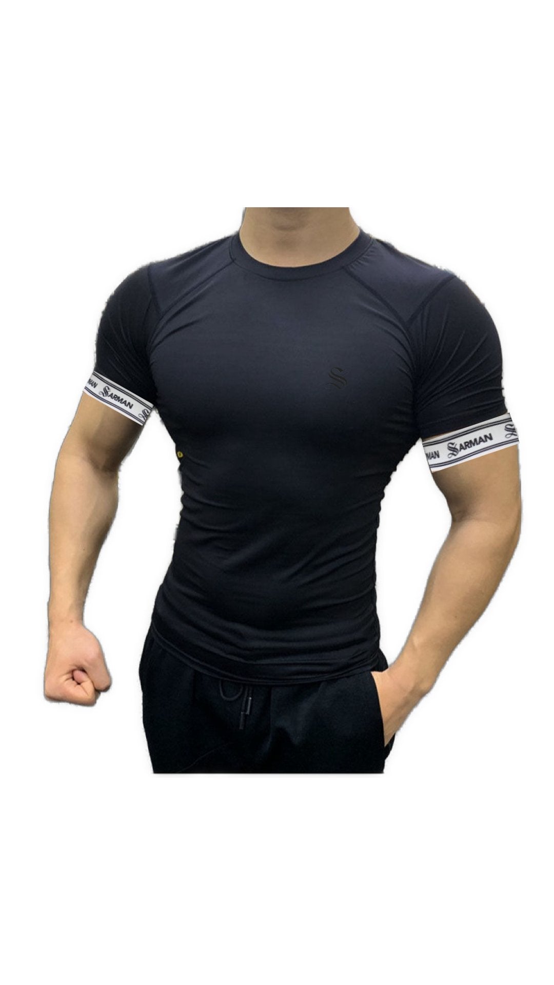 Zuws 14 - T-Shirt with Straps for Men - Sarman Fashion - Wholesale Clothing Fashion Brand for Men from Canada