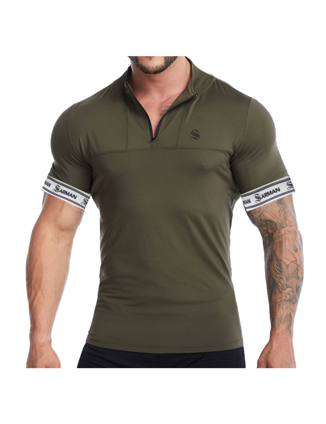 Zuws 2 - T-Shirt with Straps for Men - Sarman Fashion - Wholesale Clothing Fashion Brand for Men from Canada