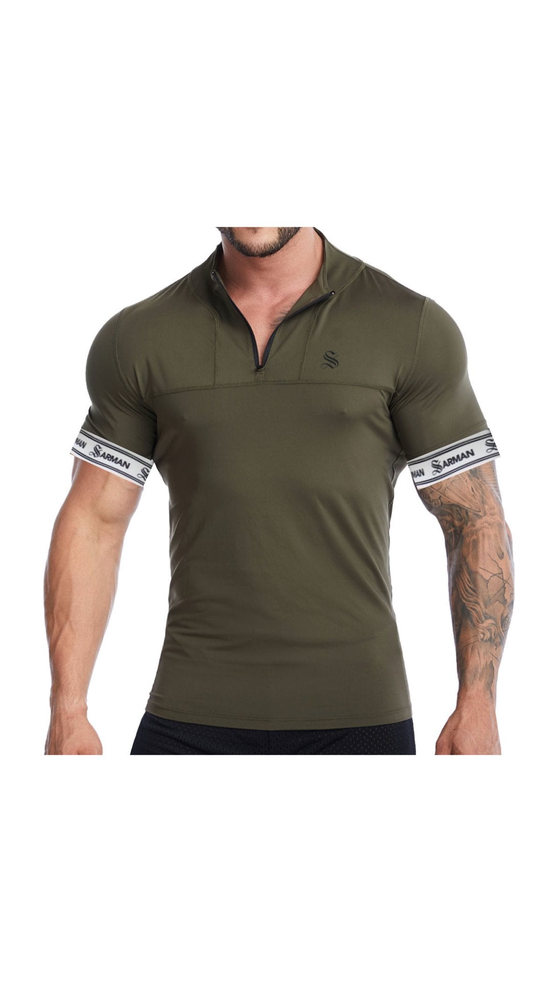 Zuws 2 - T-Shirt with Straps for Men - Sarman Fashion - Wholesale Clothing Fashion Brand for Men from Canada